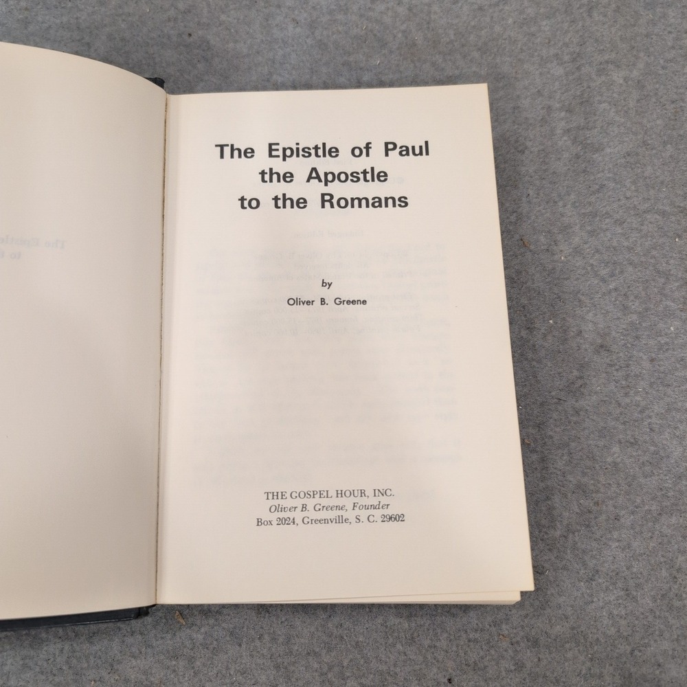 The Epistle of Paul the Apostle to the Romans Oliver B Greene Hardcover 1980 - Picture 3 of 4